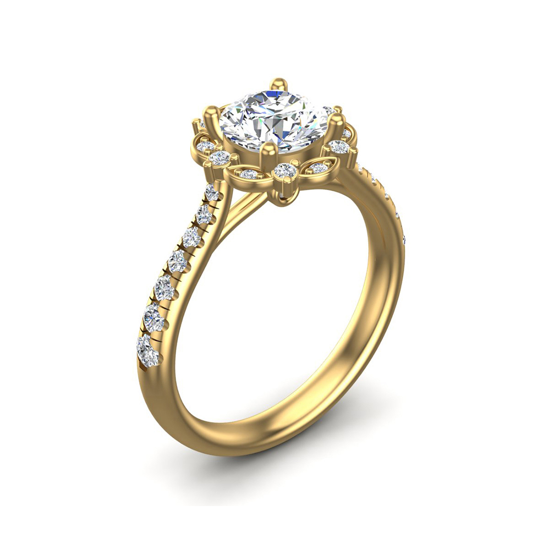 Oaklynn Halo Engagement Ring